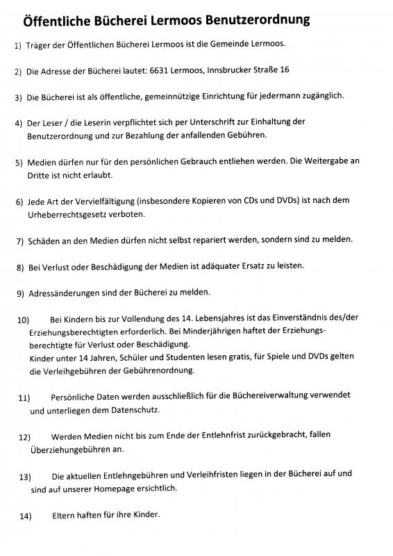 Büchereiordnung